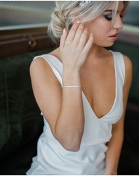 The White Collection - Abbie - Delicate Silver Tennis Bracelet