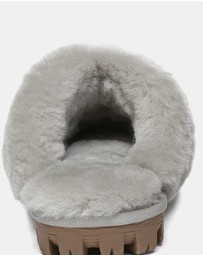 EVERAU - Australian Shepherd Ugg Waffle Slipper Sheepskin Upper House Shoes