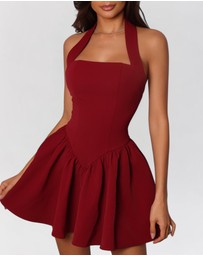 Heiress Beverly Hills - Halter Contour A-Line Mini Dress