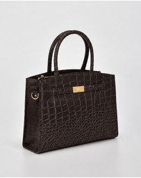Cobb & Co - Arlie Leather Croc Tote
