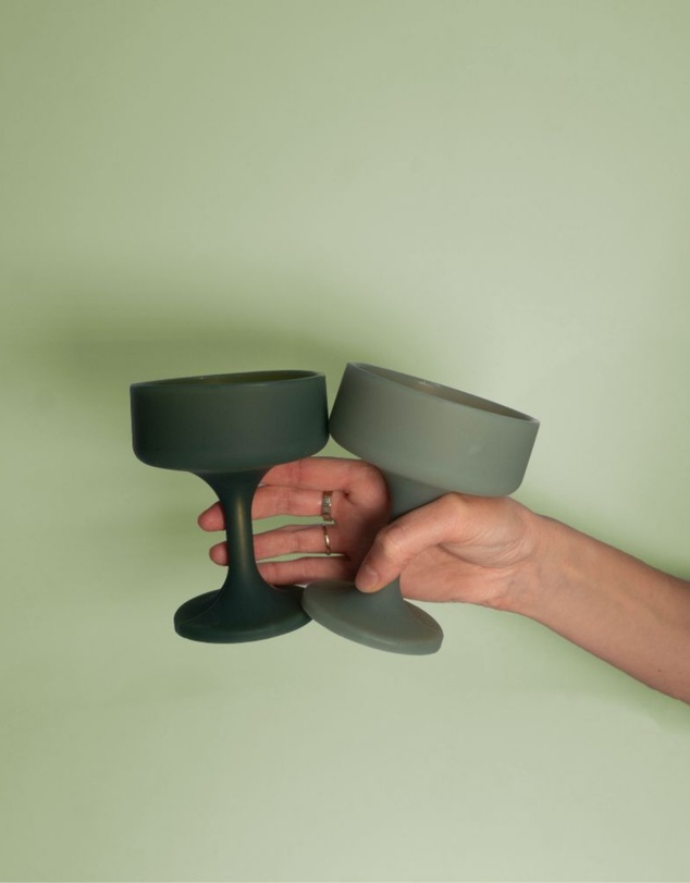 porter green - mecc | silicone unbreakable cocktail glasses