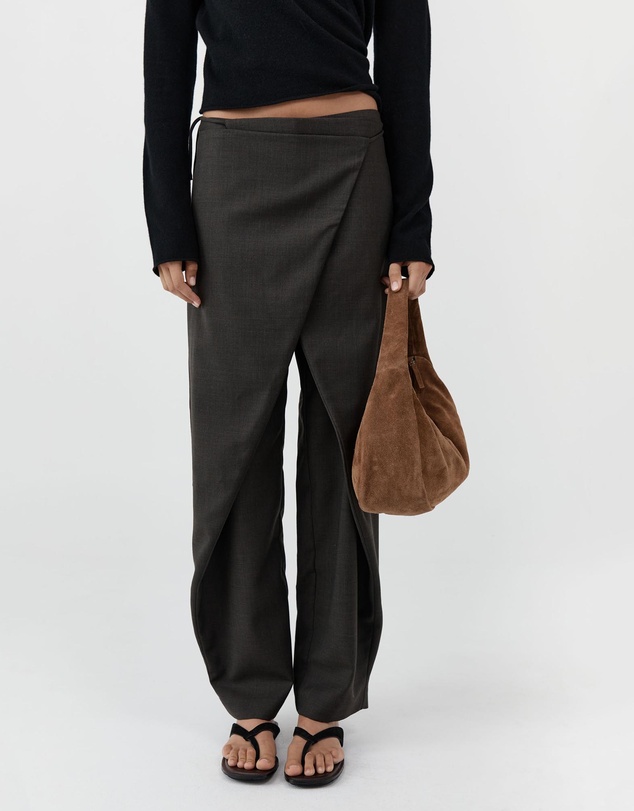St. Agni - Suede Large Bon Bon Bag