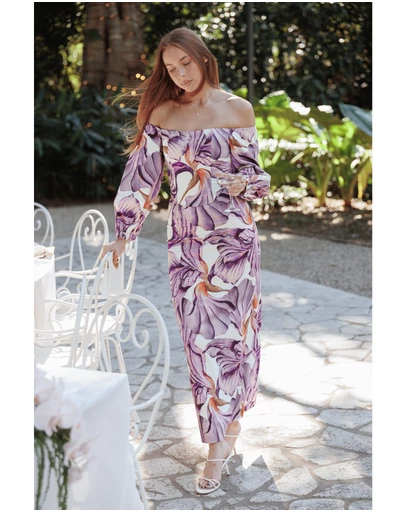 Petal & Pup - Kitty Off Shoulder Top - Orchid Floral