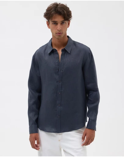 AERE - Euro Resort Linen LS Shirt