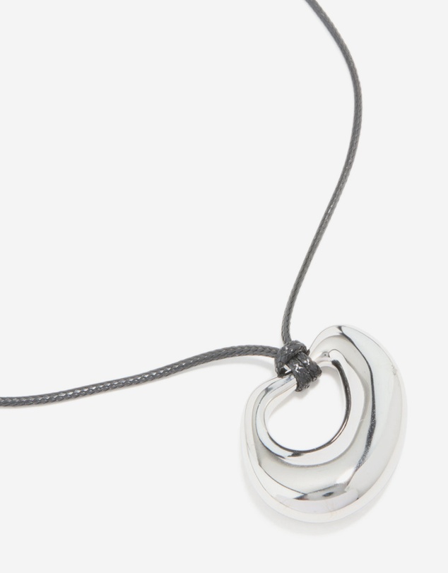 Lovisa - Waterproof Stainless Steel Open Molten Pendant Cord Necklace