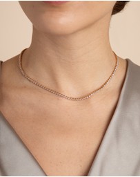 Astrid & Miyu - Gleam Tennis Chain 18ct Gold Plated Necklace