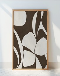 Olive et Oriel - Muted Petals No 1 by Shatha Al Dafai Art Print