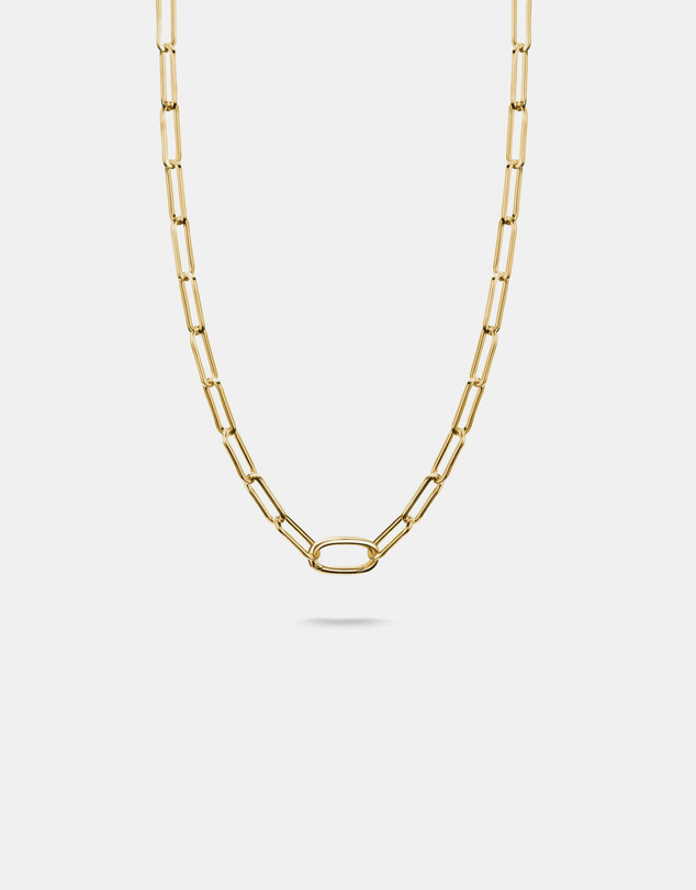 THOMAS SABO - Gold-Tone Stainless Steel Charm Club Paperclip Necklace