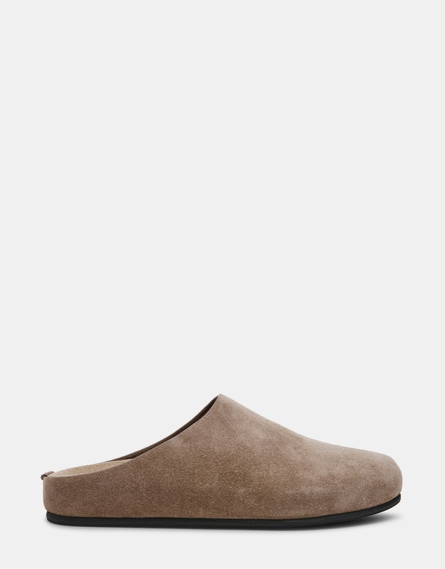 Steve Madden - Fern Taupe Suede Mule Flats