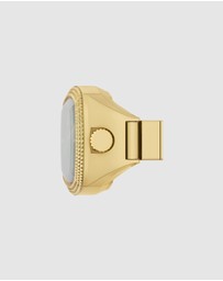 Fossil - Machine Luxe Watch Ring Gold Tone Analogue Watch