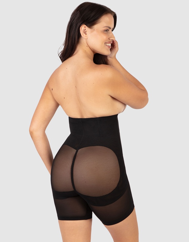 B Free Intimate Apparel - High Waist Power Mesh Tummy Control Shorts