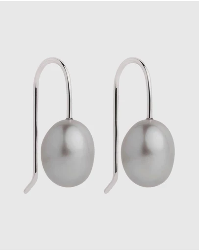 Najo - Isla Silver Pearl (Grey) Earring