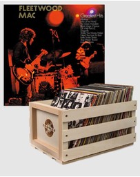 Sony Music - Crosley Record Storage Crate Fleetwood Mac Greatest Hits Vinyl Album Bundle