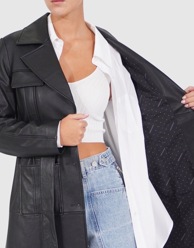 Belle & Bloom - Unstoppable Leather Trench