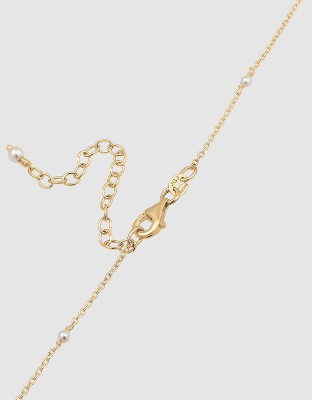 Elli Jewelry - Necklace Pearl Elegant Strand 925 Sterling Silver Gold-Plated