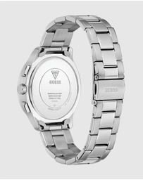 GUESS - GUESS Men's Silver-Tone Multifunction Watch