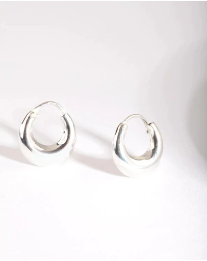 Lovisa - Silver Mini Chubby Huggie Earrings