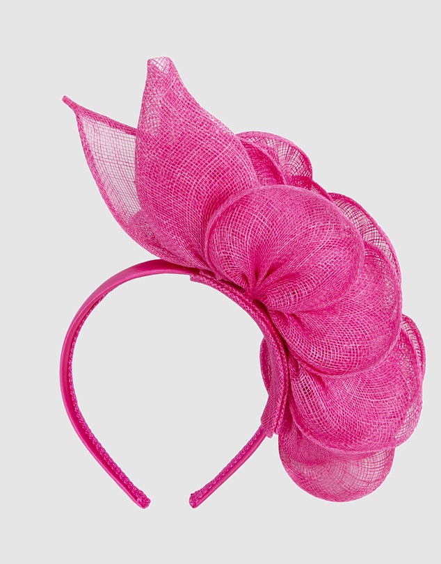 Max Alexander - Fuchsia Flower Sinamay Fascinator Headband