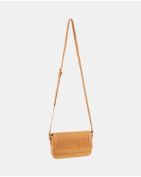 Pierre Cardin - Pierre Cardin Leather Pleated Design Crossbody Bag