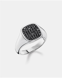 THOMAS SABO - Ring with Black Stones Silver
