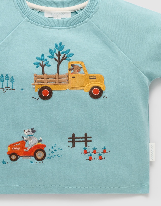 Purebaby - Garden Work Relaxed Tee-Kids-Babies