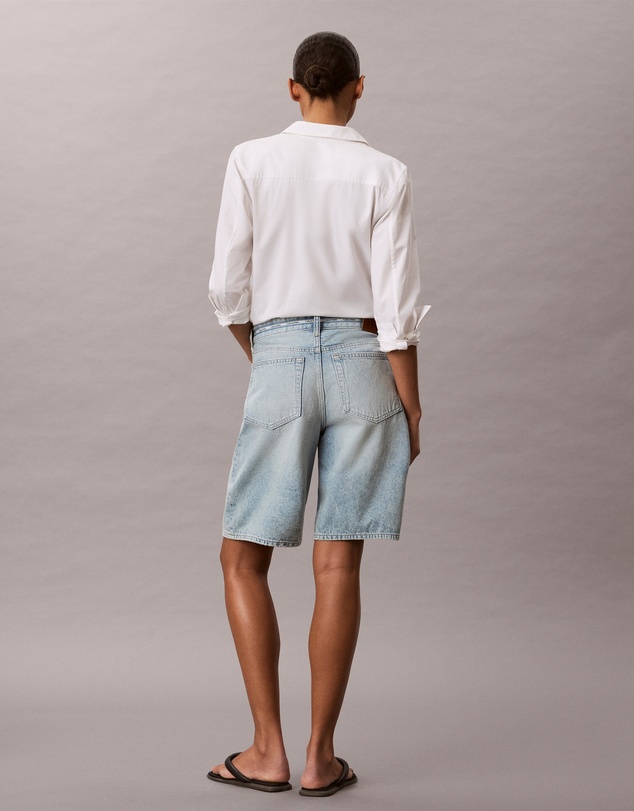 Calvin Klein Jeans - Denim Logo Tape Relaxed Bermuda Shorts