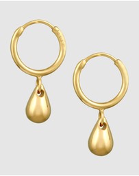 Elli Jewelry - Earrings Hoops Drop 925 Sterling Silver Gold-Plated
