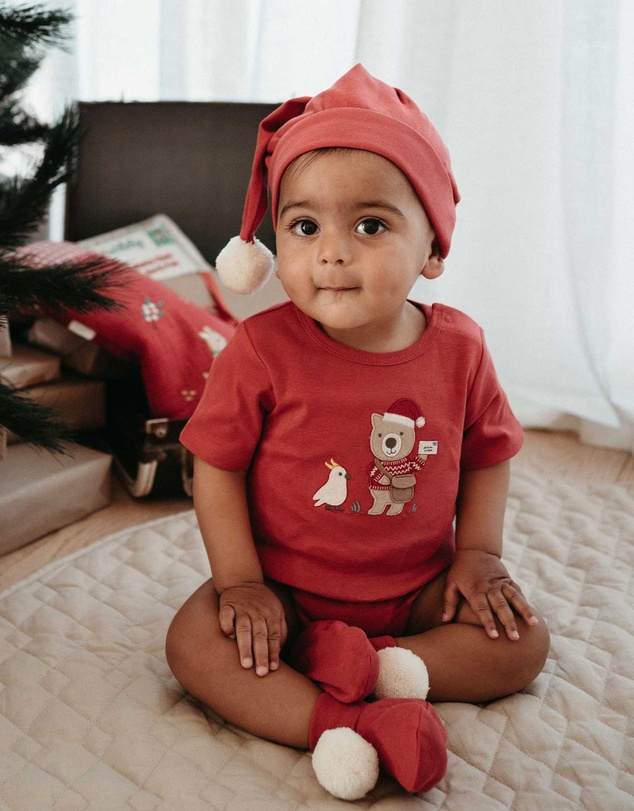 Purebaby - Postie Santa Bodysuit Christmas -Kids-Babies