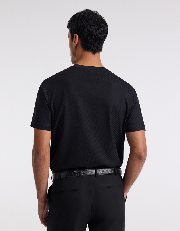 Calibre - Relaxed Diagonal Jacquard T-shirt Black