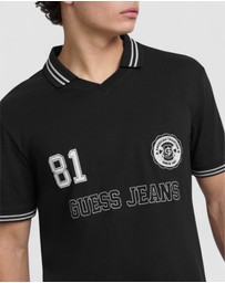 GUESS Jeans - GUESS JEANS Short Sleeve Regular Soccer Polo T-Shirt