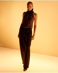 M.N.G - Lace Top With Ruff Collar