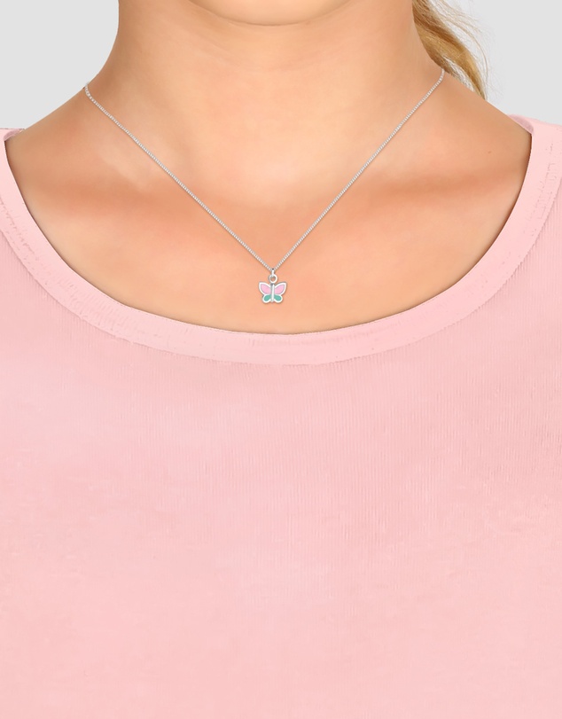 Elli Jewelry - Butterfly Kids Necklace in 925 Silver