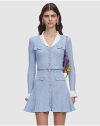 Self Portrait - Ribbed Knit Mini Dress