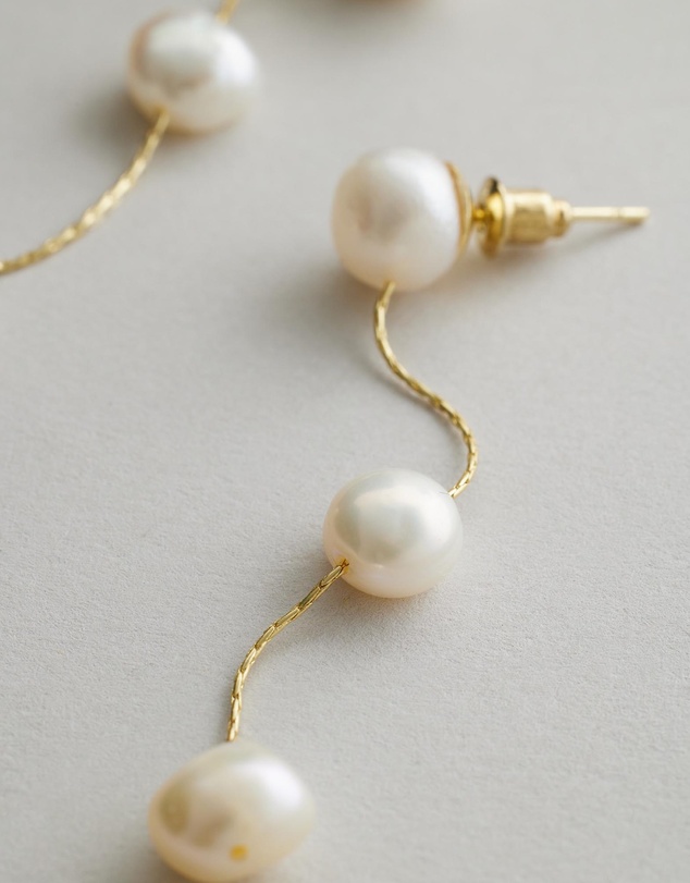 Moira Hughes - The White Label - The Alice Pearl Drop Earrings