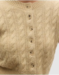 Seed Heritage - Cable Cropped Button Cardi