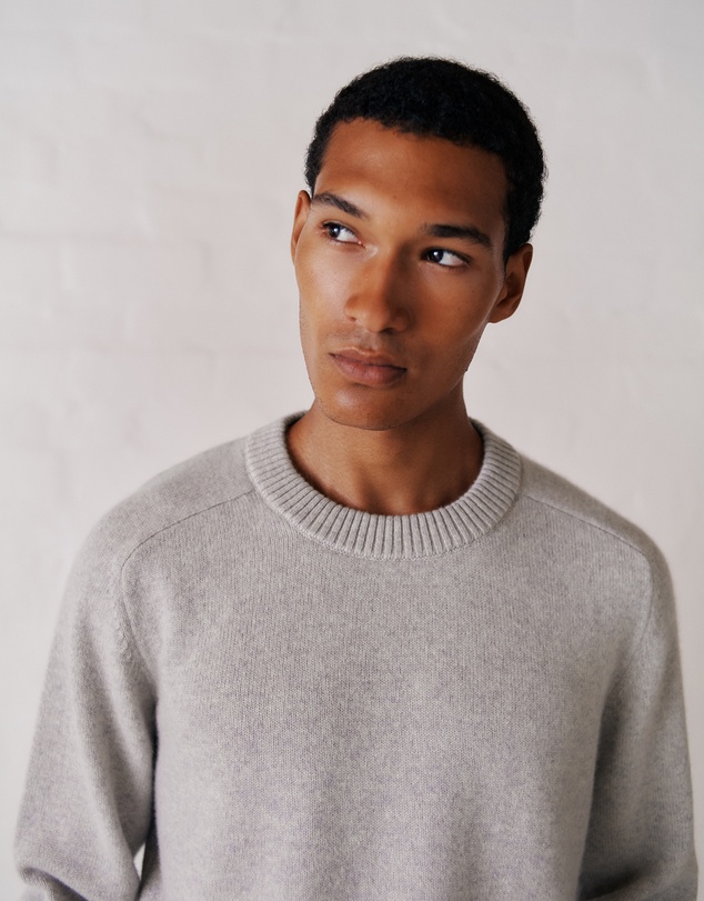 Trenery - Cashmere Crew Pullover in Grey Melange