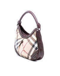 Pre-Loved by Azura Reborn - Pre-Loved Supernova Check Coated Canvas Star Studded Hernville Hobo