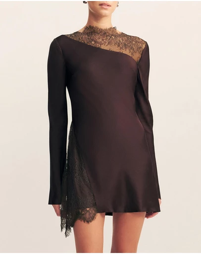 Shona Joy - Allegra Lace Panelled Mini Dress