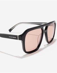 Hawkers Co - HAWKERS - CROUPIER Black Nude Brown Aviator Sunglasses for Men and Women UV400