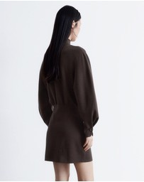 & Other Stories - Knitted Mock-Neck Mini Dress