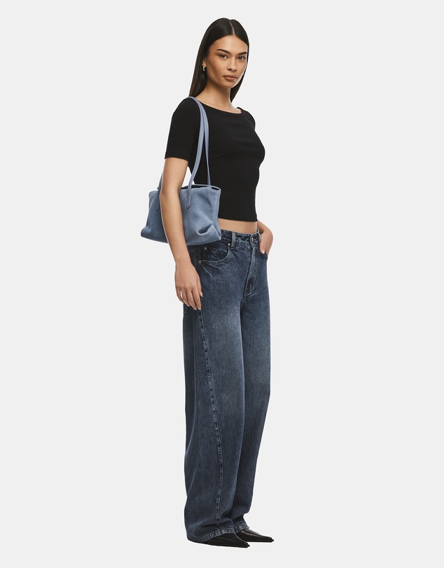Nakedvice - The Poppy Blue Suede Bag