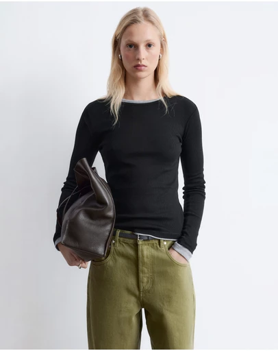 & Other Stories - Ribbed LS Top