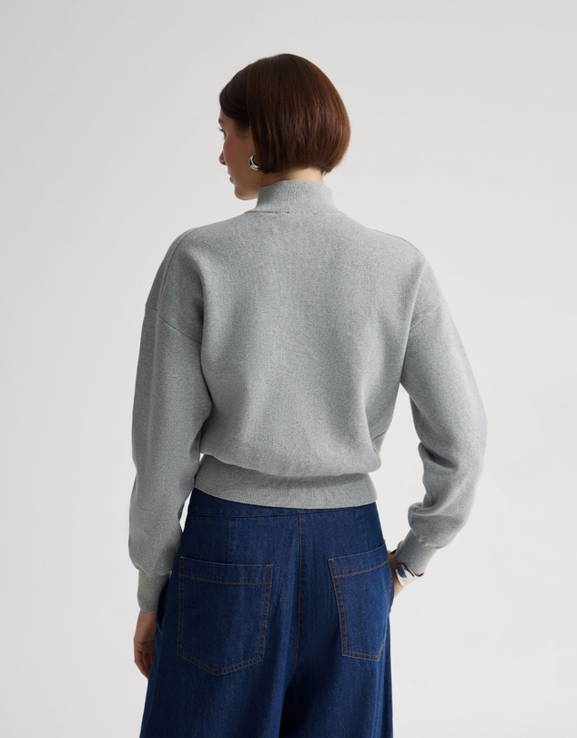 Oxford - Victoria Crop Zip Neck Knit