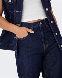 ONLY - Linea High Waisted Wide Leg Jeans