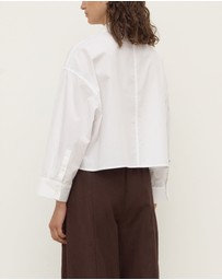 Assembly Label - Aurora Cropped Cotton Poplin Shirt
