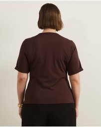 Atmos&Here Curvy - Deep V-Neck T-Shirt