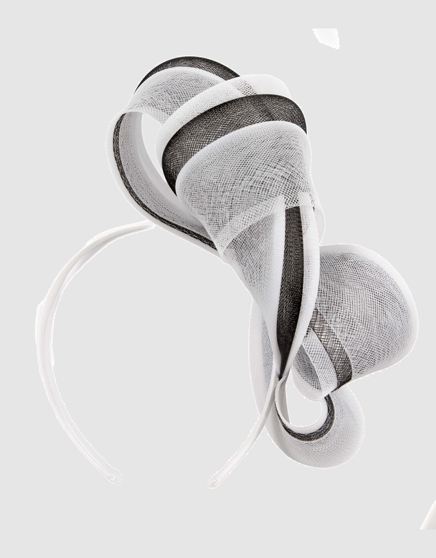 Fillies Collection - Bespoke Black White Racing Fascinator