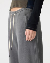 Bassike - Fleece Barrel Leg Trackpants