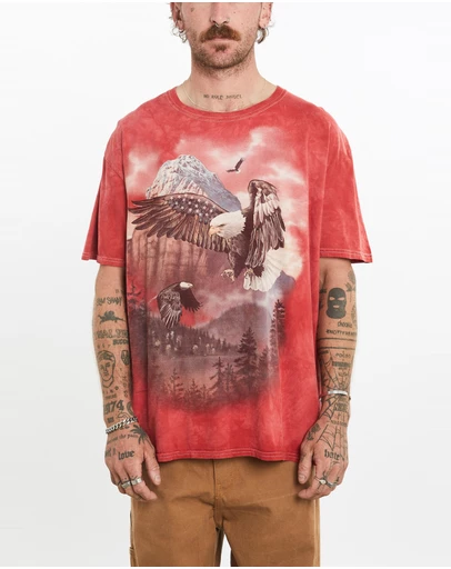 Vintage by The Real Deal - Pre Loved - Vintage Eagle Wildlife Tie Dye Tee