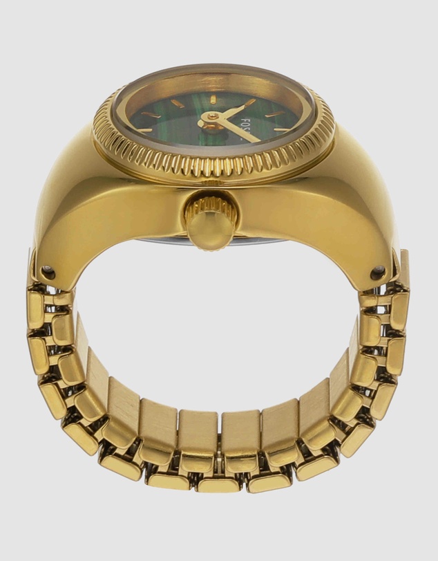 Fossil - Gold Tone Analogue Ring Watch